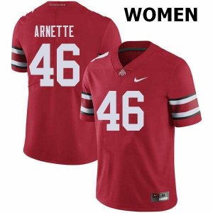 NCAA Ohio State Buckeyes Women's #46 Damon Arnette Red Nike Football College Jersey DRL7645QR